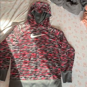 Girls Youth X-Large Pink and Grey Nike Hoodie